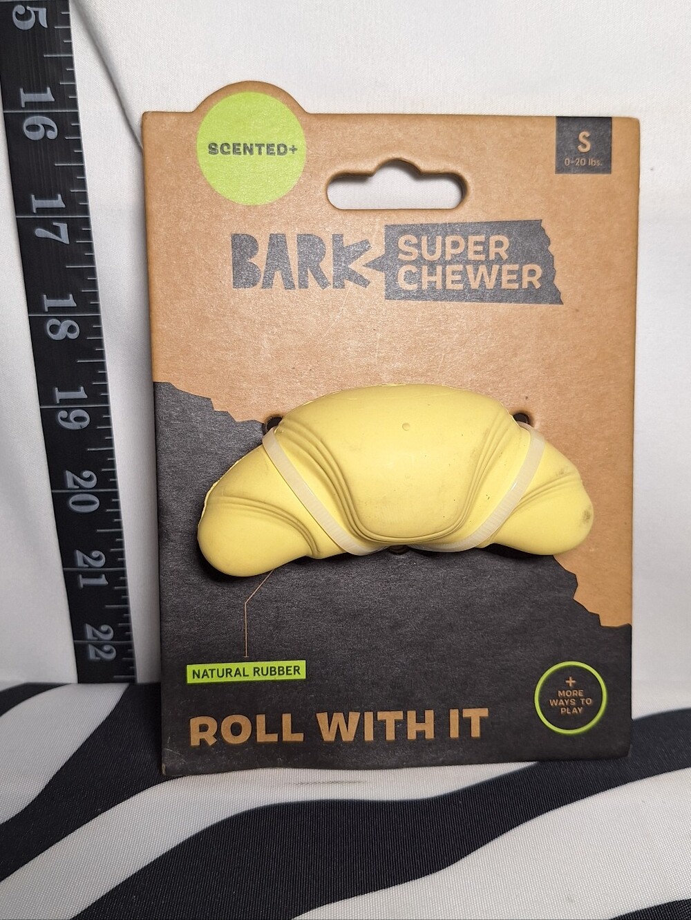 NWT Bark Super Chewer Roll With It Dog Toy S